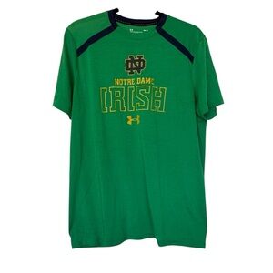 Under Armour Notre Dame Irish Green & Gold HeatGear Shirt